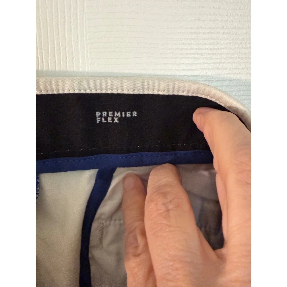 Apt. 9 Mens Chino Shorts Size 36 Stone Beige Stretch Cotton Flat Front Casual